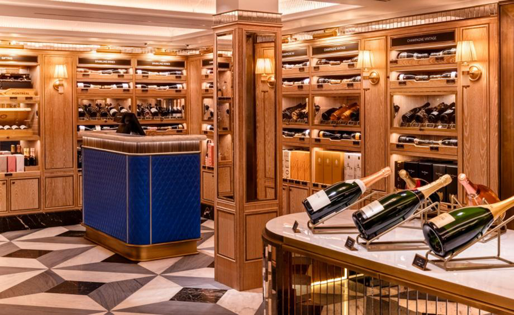 Harrods, food hall, wine room