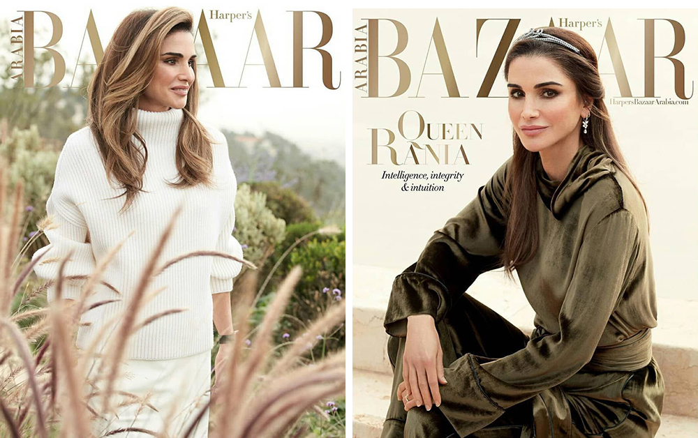 Queen Rania of Jordan_Harper's BAZAAR Arabia_magazine cover_királyné_címlap